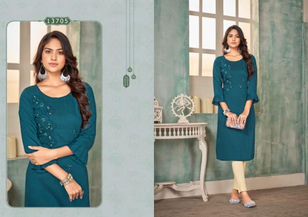 Kalaroop Octavia Vol 13  Silk Fancy Designer Kurti Collection